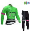 Tenue Maillot M/L + Collant Long 2017 Astana Pro Team Enfant N002